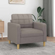 Vidaxl fauteuil 60 cm stof taupe