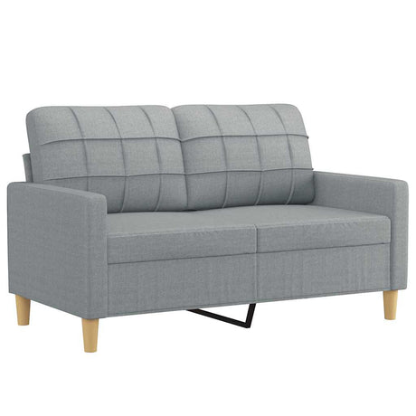 Vidaxl tweezitsbank 120 cm stof lichtgrijs