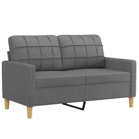 Vidaxl tweezitsbank 120 cm stof donkergrijs
