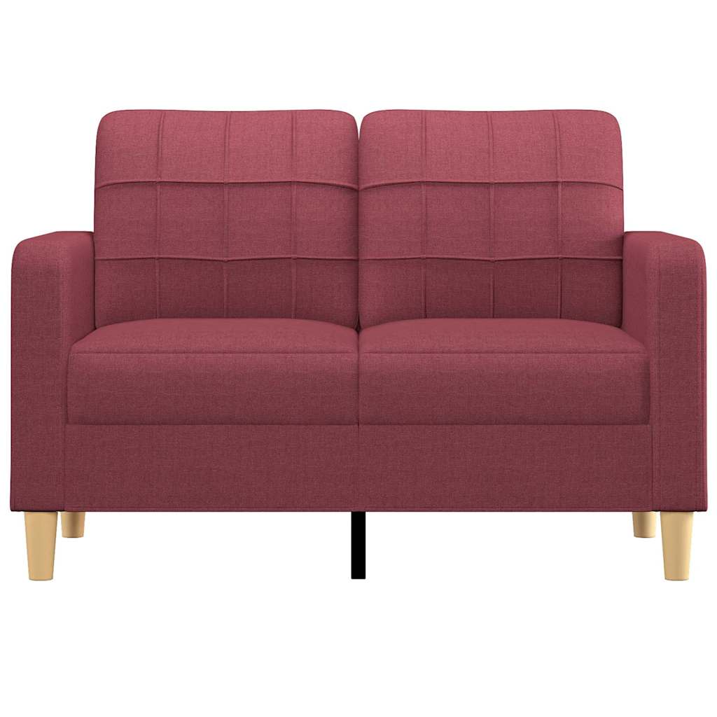 Vidaxl tweezitsbank 120 cm stof wijnrood
