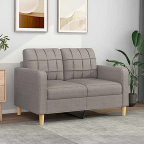 Vidaxl tweezitsbank 120 cm stof taupe