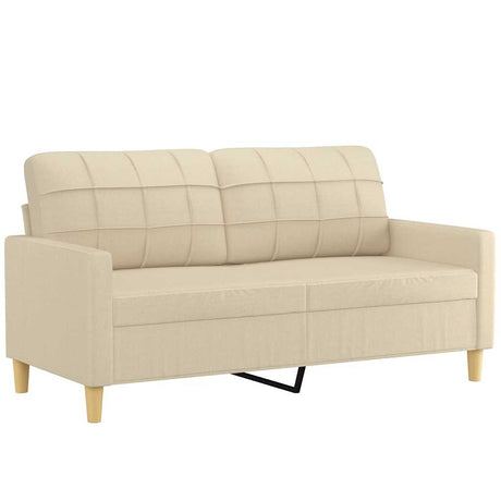 Vidaxl tweezitsbank 140 cm stof crèmekleurig