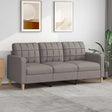 Vidaxl driezitsbank 180 cm stof taupe