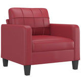 Vidaxl fauteuil 60 cm kunstleer wijnrood
