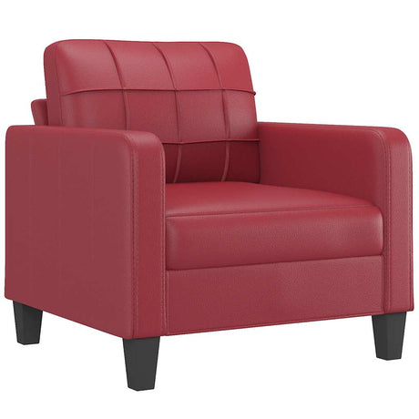 Vidaxl fauteuil 60 cm kunstleer wijnrood