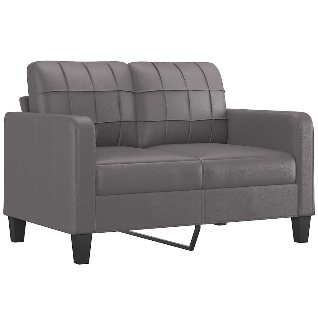 Vidaxl tweezitsbank 120 cm kunstleer grijs