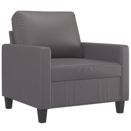 Vidaxl fauteuil 60 cm kunstleer grijs
