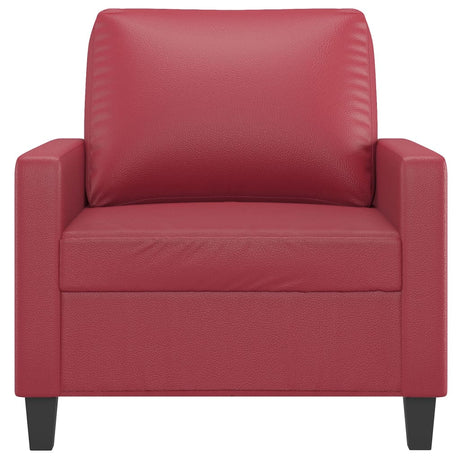 Vidaxl fauteuil 60 cm kunstleer wijnrood