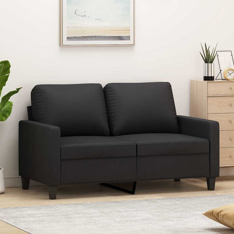 Vidaxl tweezitsbank 120 cm kunstleer zwart