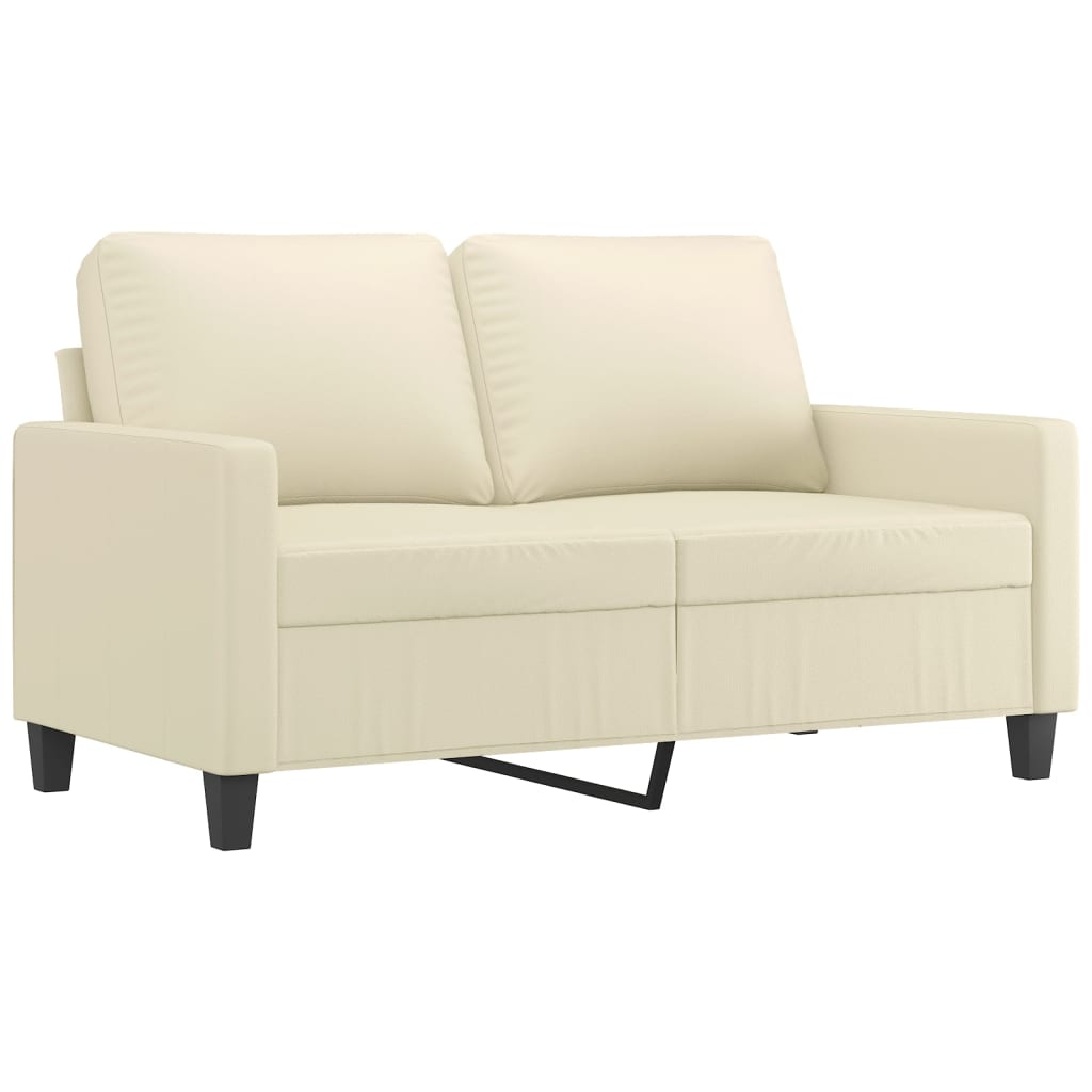 Vidaxl tweezitsbank 120 cm kunstleer crèmekleurig