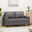 Vidaxl tweezitsbank 120 cm kunstleer grijs