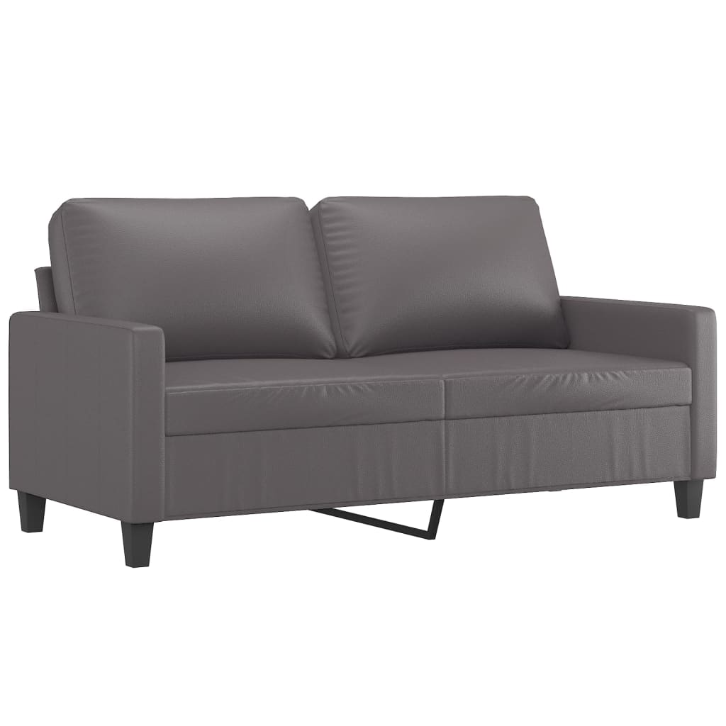 Vidaxl tweezitsbank 140 cm kunstleer grijs