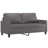 Vidaxl tweezitsbank 140 cm kunstleer grijs