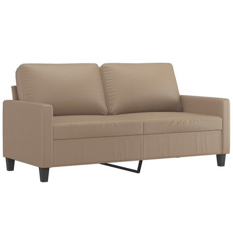 Vidaxl tweezitsbank 140 cm kunstleer cappuccinokleurig