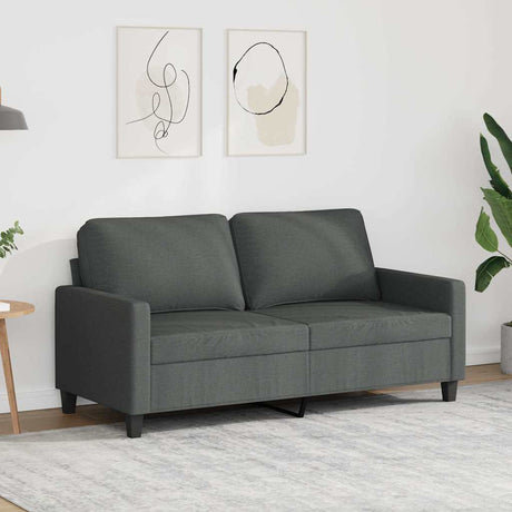 Vidaxl tweezitsbank 140 cm stof donkergrijs
