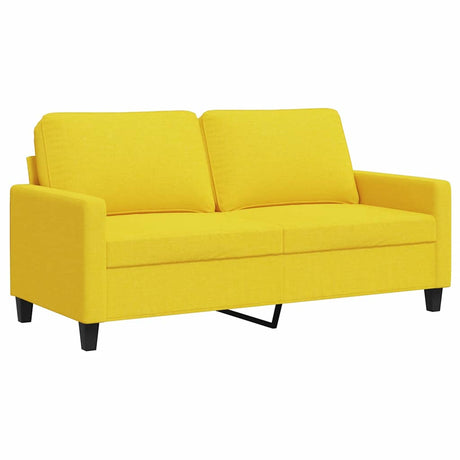 Vidaxl tweezitsbank 140 cm stof lichtgeel