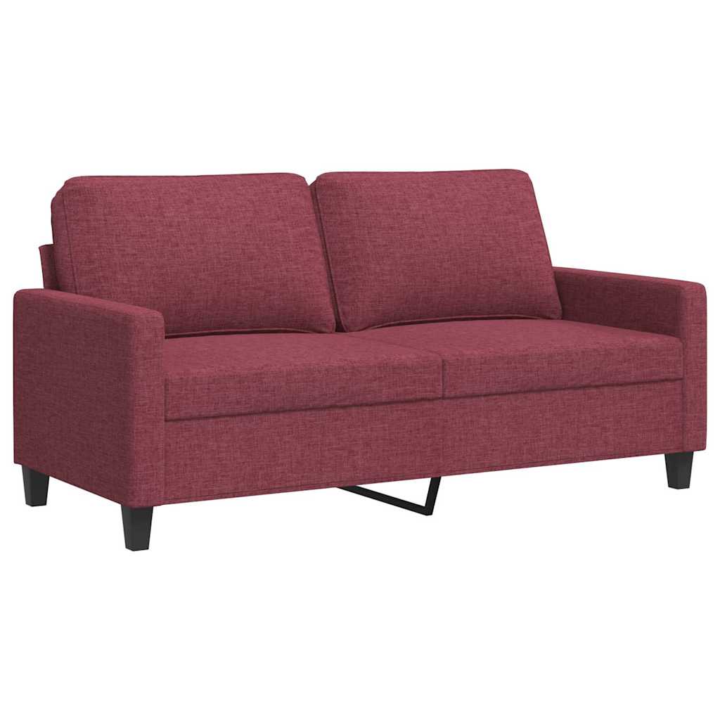 Vidaxl tweezitsbank 140 cm stof wijnrood