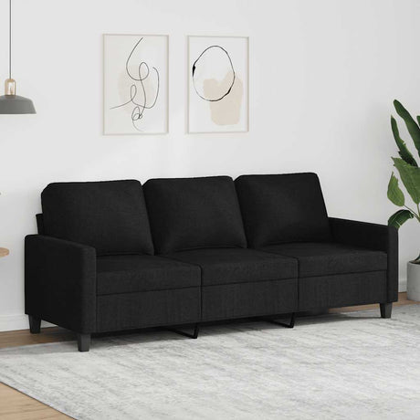 Vidaxl driezitsbank 180 cm stof zwart