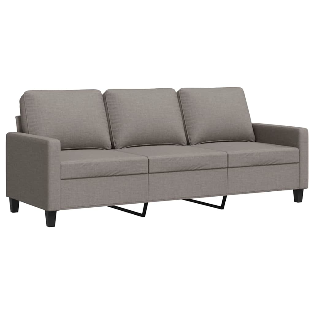 Vidaxl driezitsbank 180 cm stof taupe