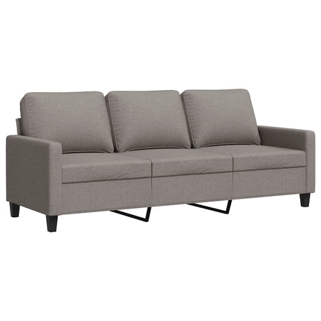 Vidaxl driezitsbank 180 cm stof taupe