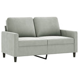 Vidaxl tweezitsbank 120 cm fluweel lichtgrijs