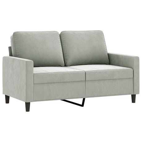 Vidaxl tweezitsbank 120 cm fluweel lichtgrijs