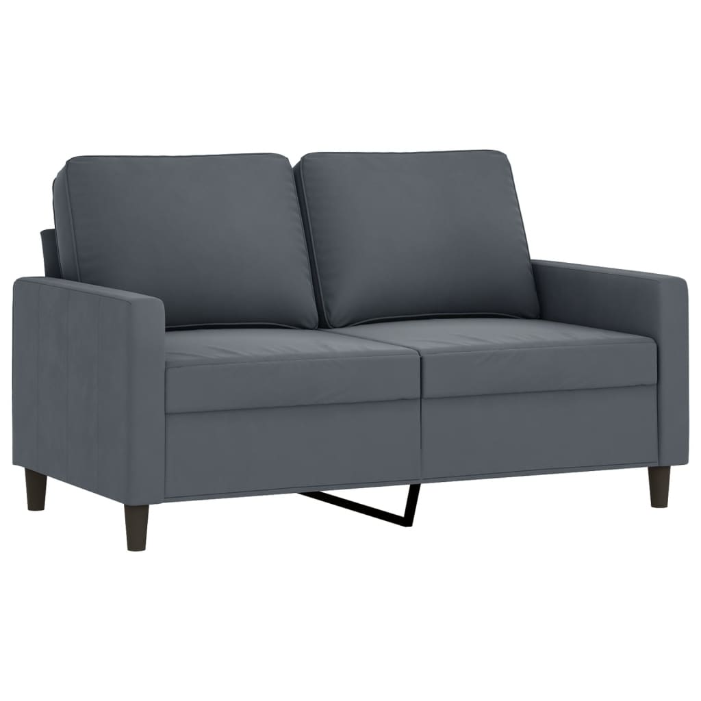 Vidaxl tweezitsbank 120 cm fluweel donkergrijs