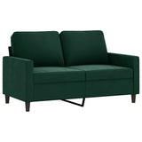 Vidaxl tweezitsbank 120 cm fluweel donkergroen
