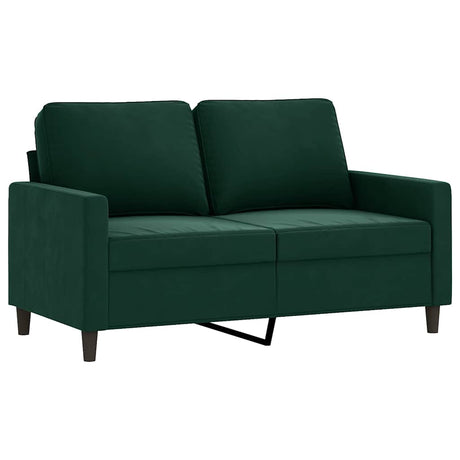 Vidaxl tweezitsbank 120 cm fluweel donkergroen
