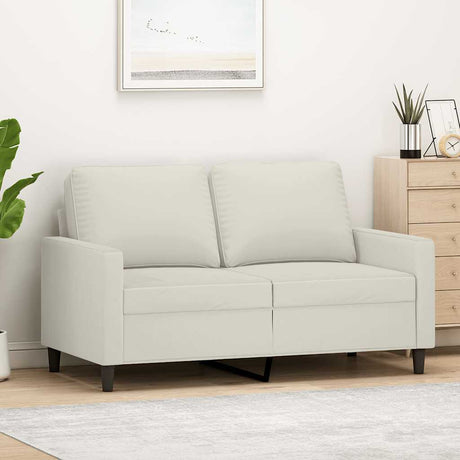 Vidaxl tweezitsbank 120 cm fluweel crèmekleurig