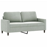 Vidaxl tweezitsbank 140 cm fluweel lichtgrijs