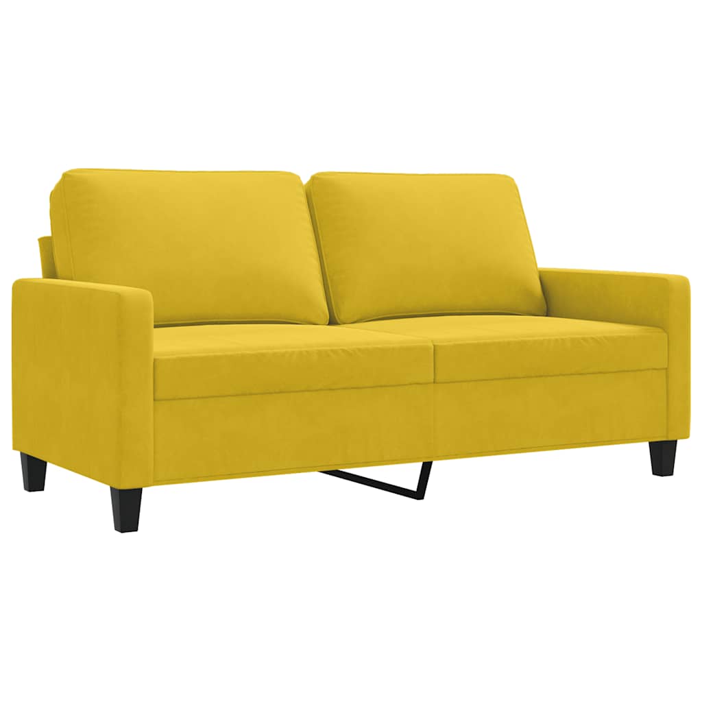 Vidaxl tweezitsbank 140 cm fluweel geel
