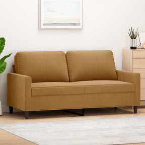 Vidaxl tweezitsbank 140 cm stof bruin