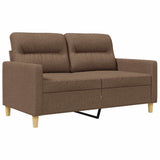 Vidaxl tweezitsbank 120 cm stof bruin