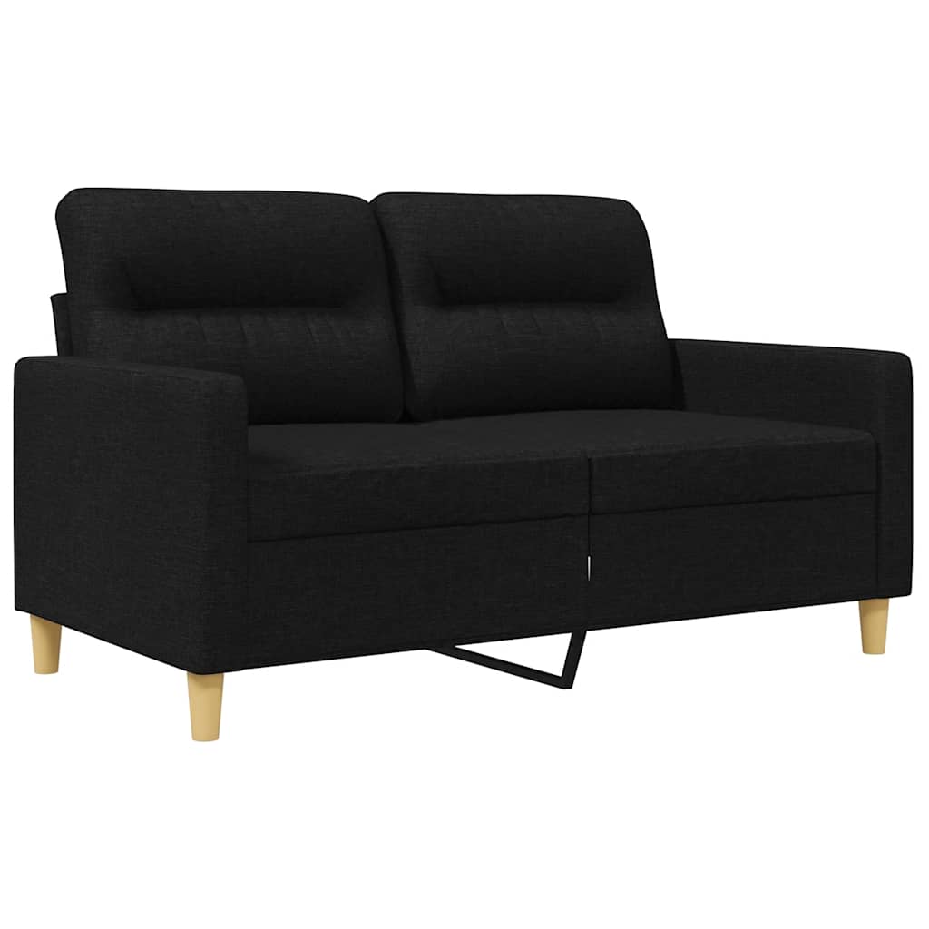 Vidaxl tweezitsbank 120 cm stof zwart