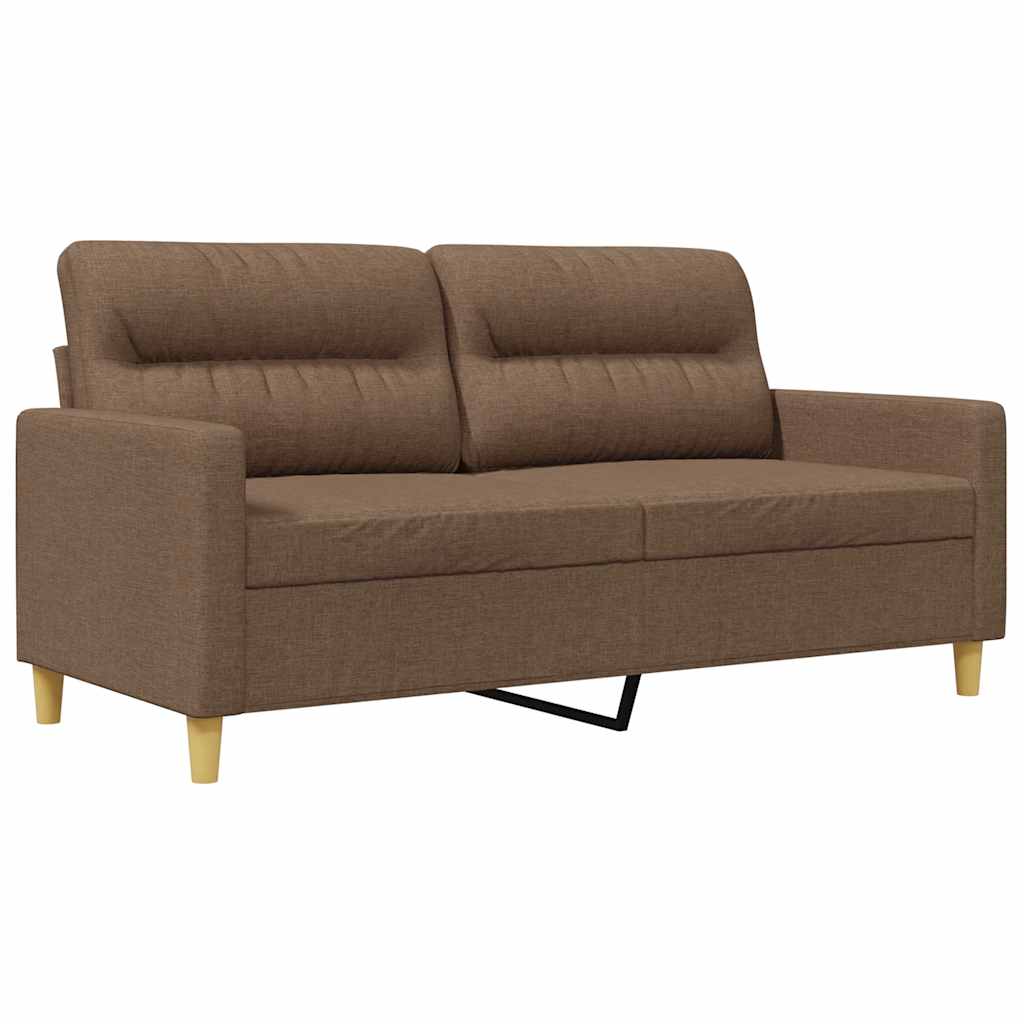 Vidaxl tweezitsbank 140 cm stof bruin