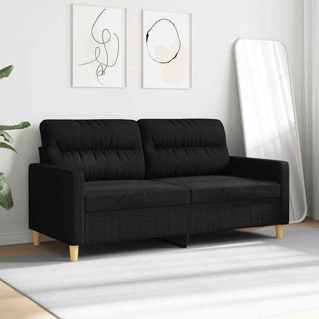 Vidaxl tweezitsbank 140 cm stof zwart