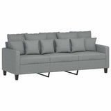 Vidaxl driezitsbank 180 cm stof lichtgrijs