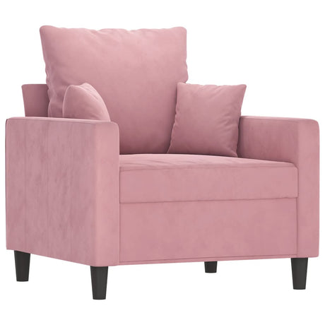 Vidaxl fauteuil 60 cm fluweel roze
