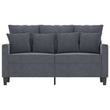 Vidaxl tweezitsbank 120 cm fluweel donkergrijs