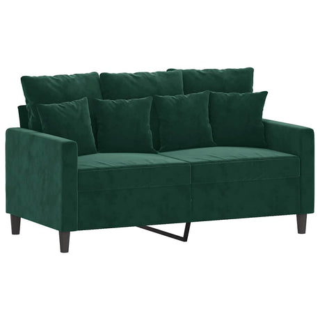 Vidaxl tweezitsbank 120 cm fluweel donkergroen