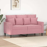 Vidaxl tweezitsbank 120 cm fluweel roze