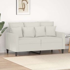 Vidaxl tweezitsbank 120 cm fluweel crèmekleurig