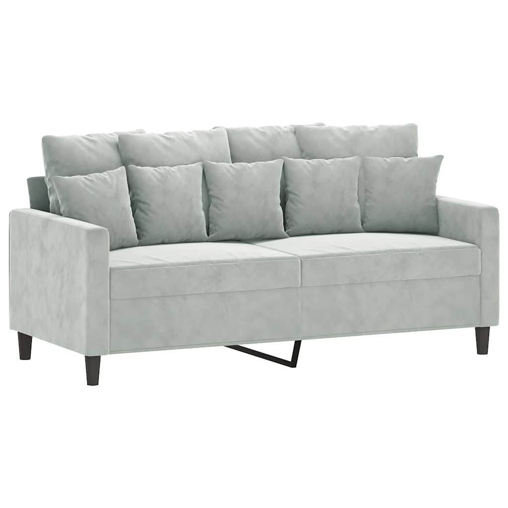 Vidaxl tweezitsbank 140 cm fluweel lichtgrijs