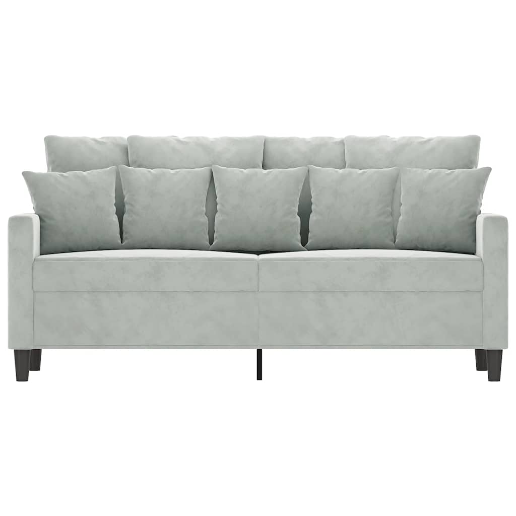 Vidaxl tweezitsbank 140 cm fluweel lichtgrijs
