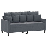 Vidaxl tweezitsbank 140 cm fluweel donkergrijs