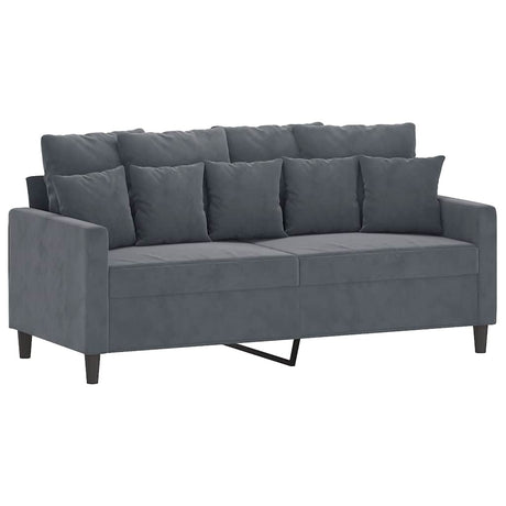 Vidaxl tweezitsbank 140 cm fluweel donkergrijs