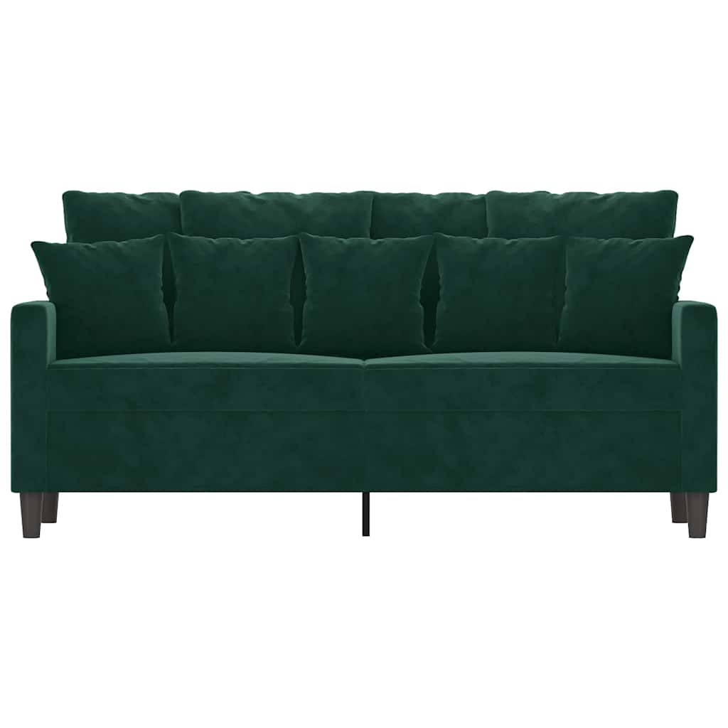 Vidaxl tweezitsbank 140 cm fluweel donkergroen