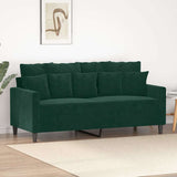 Vidaxl tweezitsbank 140 cm fluweel donkergroen