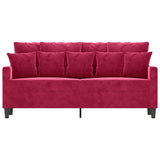 Vidaxl tweezitsbank 140 cm fluweel wijnrood